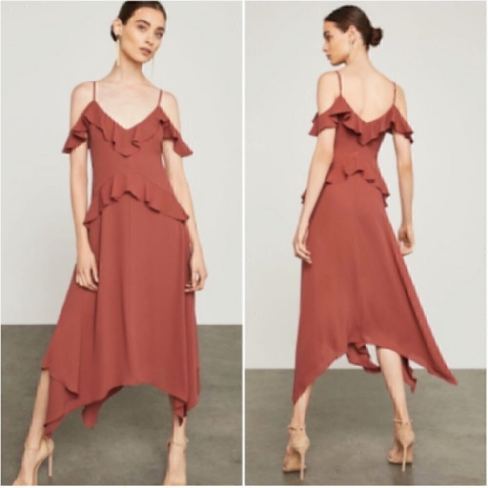 BCBGMAXAZRIA Lissa High Low Slip Dress Size XS